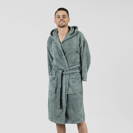 Accappatoio con cappuccio verde veronese 450gr unisex