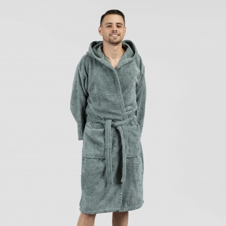 Accappatoio con cappuccio verde veronese 450gr unisex