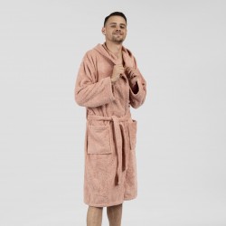 Accappatoio con cappuccio cipria 450gr unisex Accappatoio con cappuccio cipria 450gr unisex