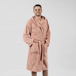 Accappatoio con cappuccio cipria 450gr unisex Accappatoio con cappuccio cipria 450gr unisex