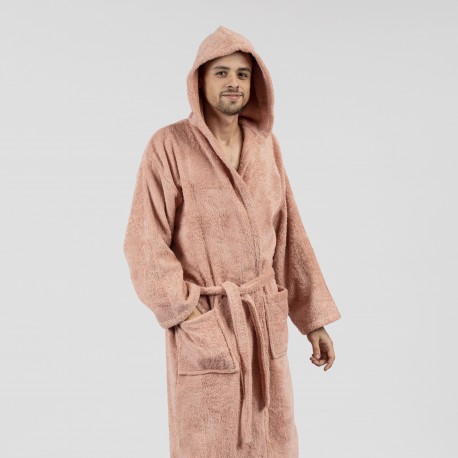 Accappatoio con cappuccio cipria 450gr unisex