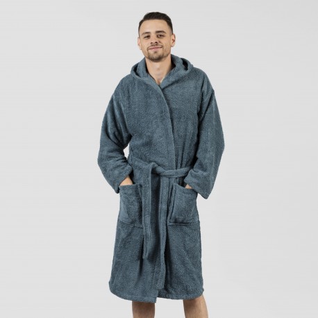 Accappatoio con cappuccio verde menta 450gr unisex