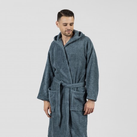 Accappatoio con cappuccio verde menta 450gr unisex