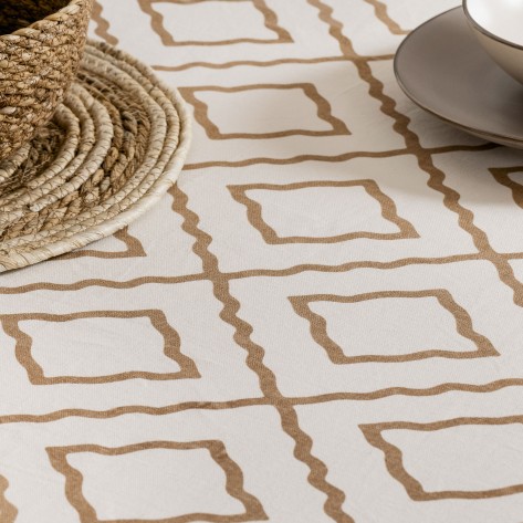 Tovaglia cotone Ascepio sabbia Tovaglia cotone Ascepio sabbia