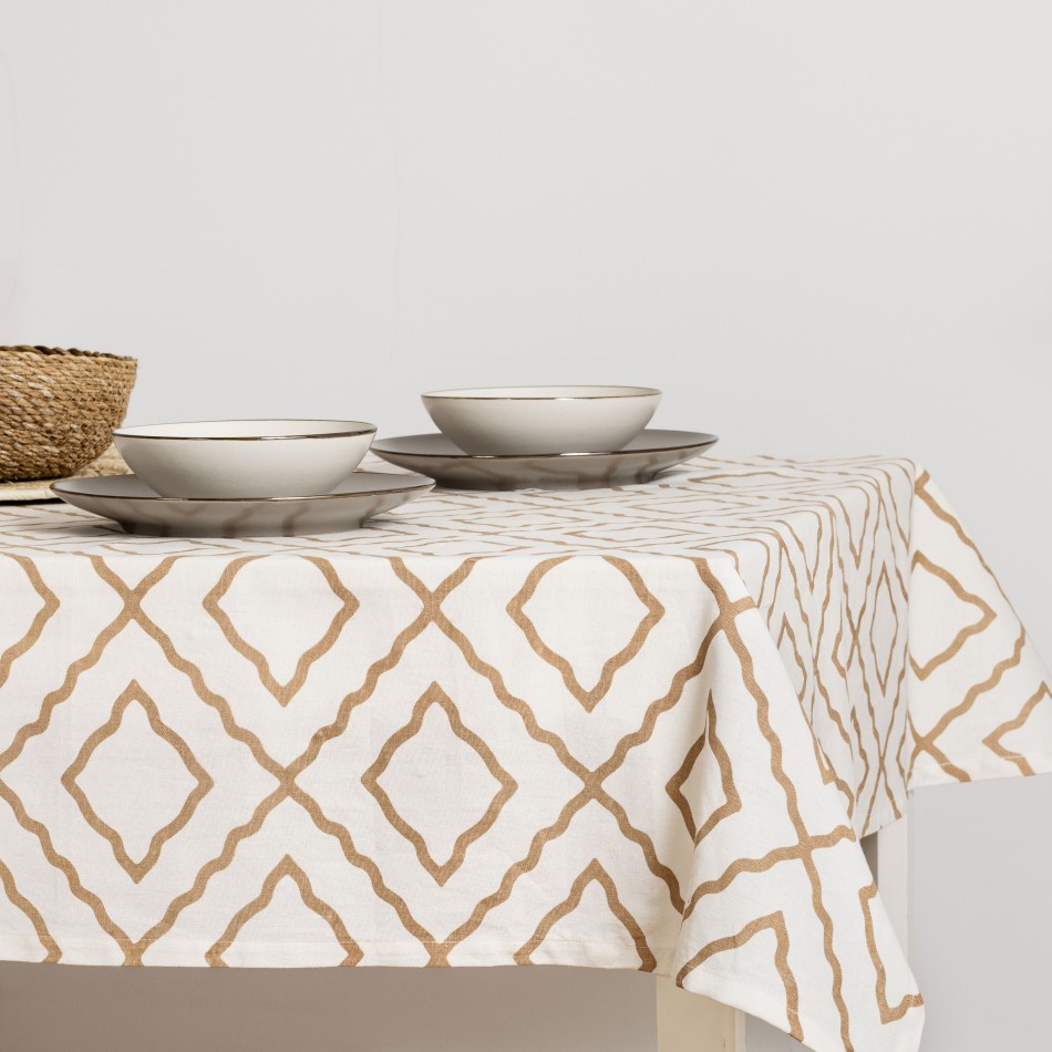 Tovaglia cotone Ascepio sabbia