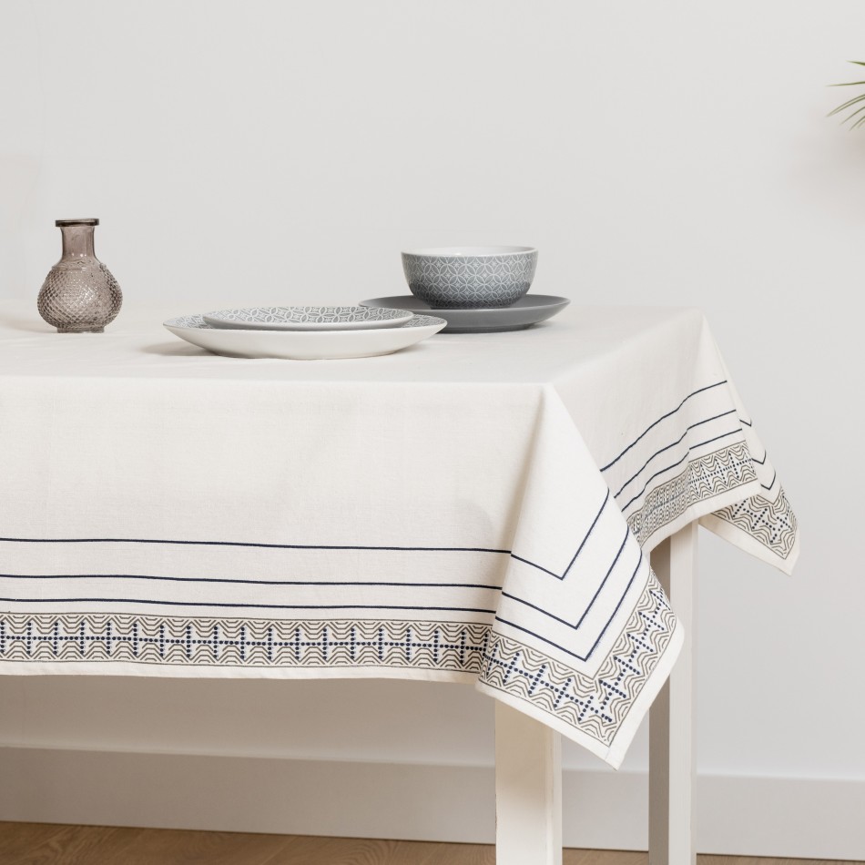 Tovaglia cotone Heracles azzurro