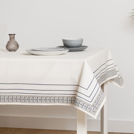 Tovaglia cotone Heracles azzurro Tovaglia cotone Heracles azzurro