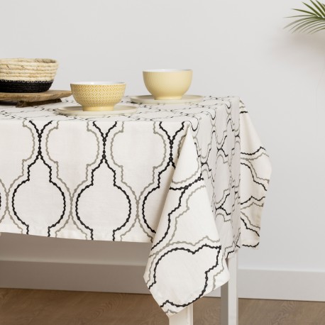 Tovaglia cotone Margarita nero