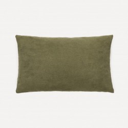 Cuscino rettangolare 30x50 scamosciato verde militare - fodera + imbottitura cuscini-rettangolari-tinta-unita