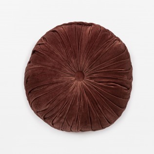 Cuscino velluto Flor cotone rame 45x45 - federa + imbottitura