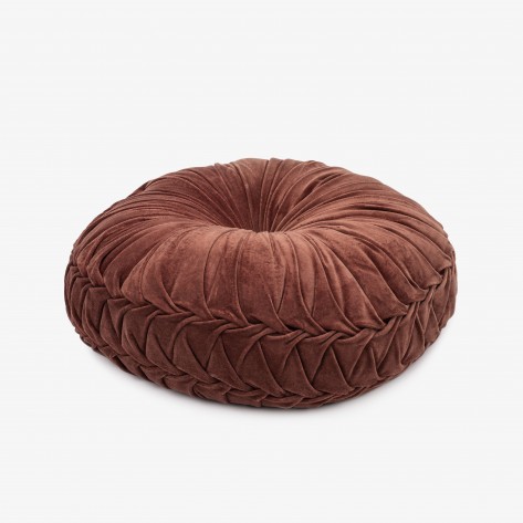 Cuscino velluto Flor cotone rame 45x45 - federa + imbottitura Cuscino velluto Flor cotone rame 45x45 - federa + imbottitura