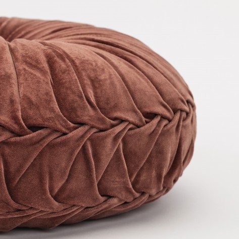 Cuscino velluto Flor cotone rame 45x45 - federa + imbottitura Cuscino velluto Flor cotone rame 45x45 - federa + imbottitura