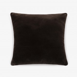 Cuscino quadrato velluto cotone nero - fodera + imbottitura