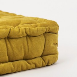 Cuscino per sedia velluto cotone senape 50x50 - fodera + imbottitura cuscini-per-sedie