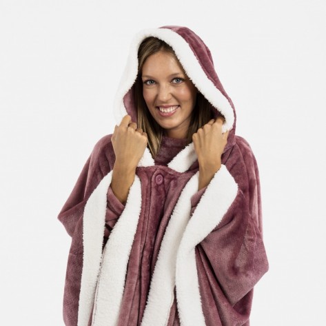 Coperta mantella con cappuccio tinta unita Coperta mantella con cappuccio tinta unita