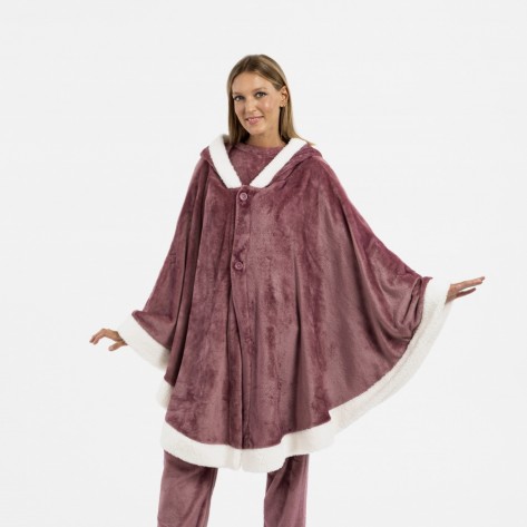 Coperta mantella con cappuccio tinta unita Coperta mantella con cappuccio tinta unita