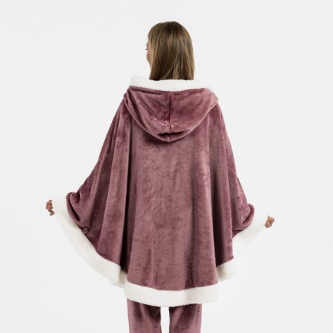 Coperta mantella con cappuccio tinta unita Coperta mantella con cappuccio tinta unita