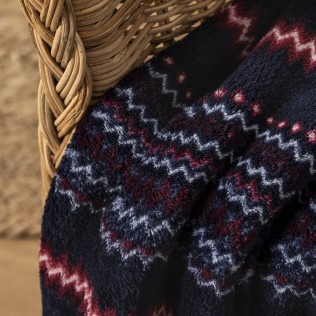 Coperta pile coral Justino bordeaux 2