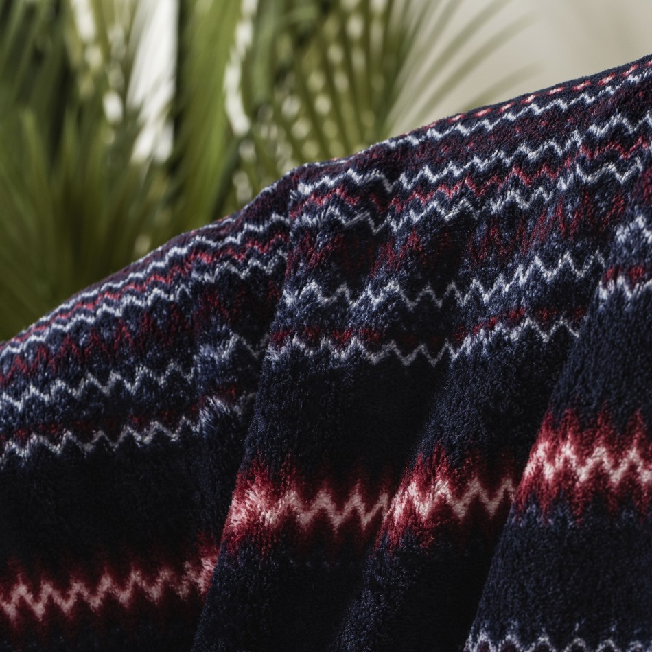 Coperta pile coral Justino bordeaux