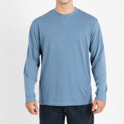 Pigiama uomo flanella Diamante indaco Pigiama uomo flanella Diamante indaco