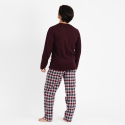 Pigiama uomo flanella Bernardo bordeaux Pigiama uomo flanella Bernardo bordeaux