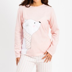 Pigiama pile polare Oso polar rosa pigiami-inverno-donna