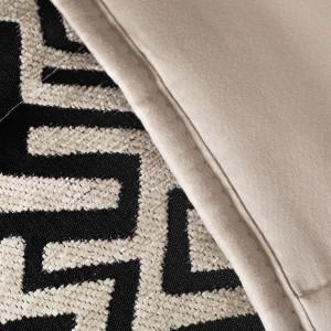 Copriletto jacquard ciniglia Arzai beige - nero 120gr 2
