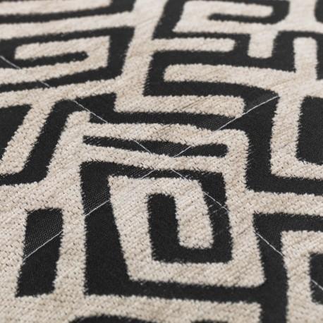 Copriletto jacquard ciniglia Arzai beige - nero 120gr
