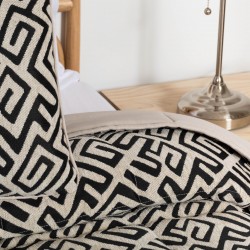 Copriletto jacquard ciniglia Arzai beige - nero 120gr Copriletto jacquard ciniglia Arzai beige - nero 120gr