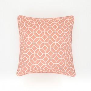Cuscino quadrato jacquard Libertad mandarino 55x55 - federa + imbottitura