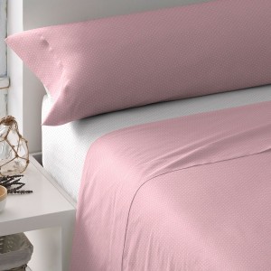 Set di lenzuola Plumeti reversible rosa
