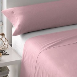 Set di lenzuola Plumeti reversible rosa lenzuola-cotone-44