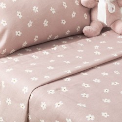 Set di lenzuola flanella Aneka rosa chiaro miniculla completo-lenzuola-per-culla