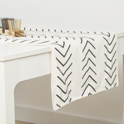 Runner da tavola in cotone Almunzar nero Runner da tavola in cotone Almunzar nero