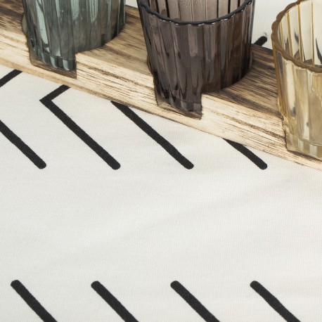 Runner da tavola in cotone Almunzar nero