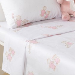 Set di lenzuola cotone Peluche rosa culla completo-lenzuola-per-culla