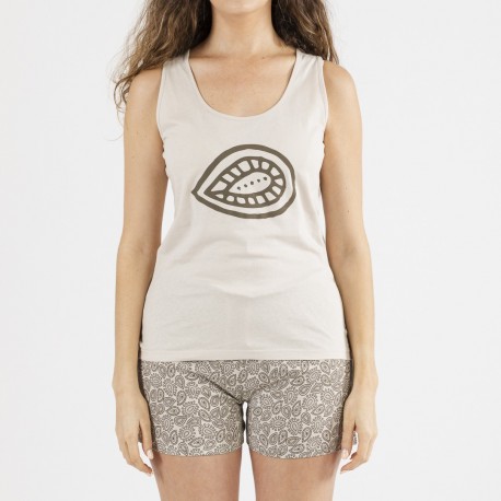 Pigiama corto canotta cotone Rimini beige