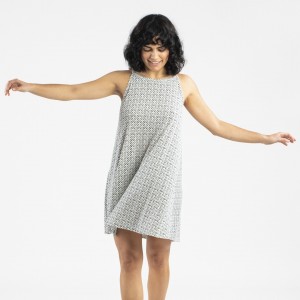 Vestito corto con spalline crêpe Michelle verde veronese