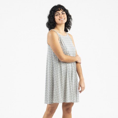 Vestito corto con spalline crêpe Michelle verde veronese