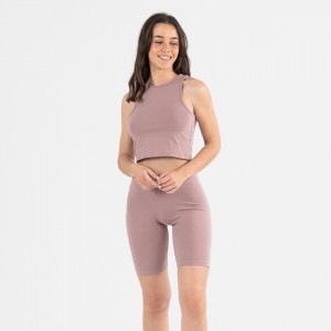 Set sportivo culotte donna malva