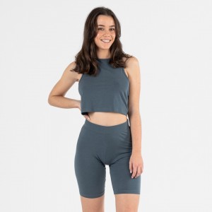 Set sportivo culotte donna verde acqua
