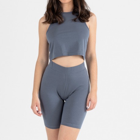 Set sportivo culotte donna indaco