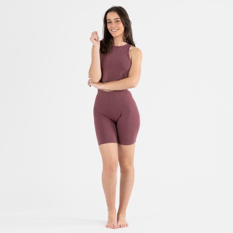 Set sportivo culotte donna melanzana