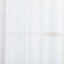 Tenda trasparente Pompom bianco Acquista-tende-trasparenti