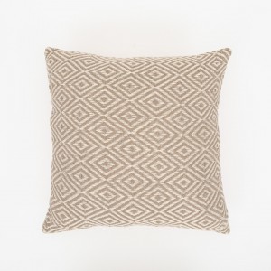 Cuscino quadrato cotone Andres bianco antico 45x45 -federa + imbottitura