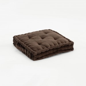 Cuscino per sedia cotone velluto nero 50x50 -federa + imbottitura 2