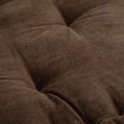 Cuscino per sedia cotone velluto nero 50x50 -federa + imbottitura