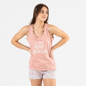 Pigiama corto canotta cotone Vita rosa 2