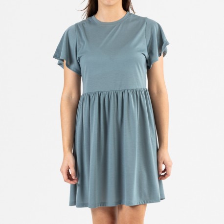 Vestito manica corta verde acqua