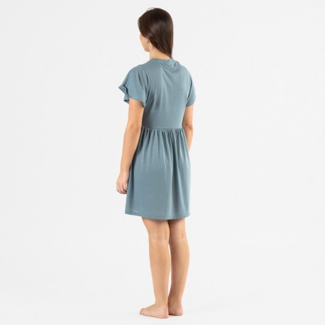 Vestito manica corta verde acqua